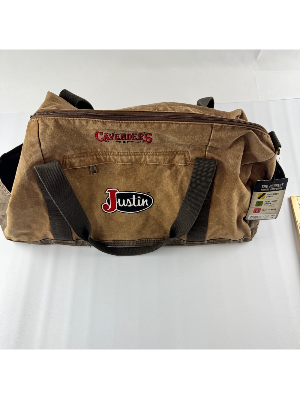 Dri Duck Brown Duffel - Cavenders & Justin Logo - New